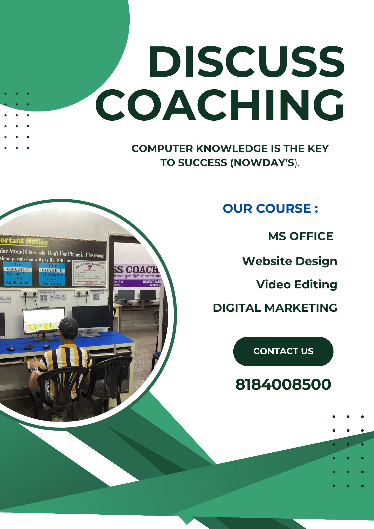 Best computer Institute In Gurgaon | 8184008500 |Discuss Coaching